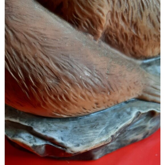 Vintage 1981 Homco Masterpiece Hand-Painted Porcelain‎ Sea Otters Figurine - Picture 9 of 16